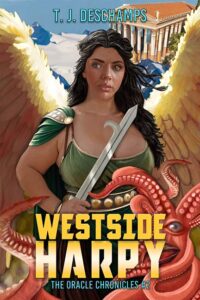 Cover art by Raven Oak for the book Westside Harpy by T. J. DesChamps.